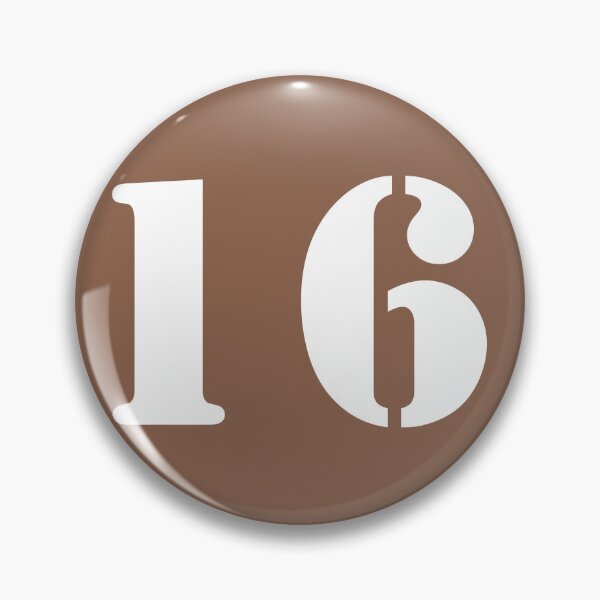 Item preview, Number Sixteen (16) in Brown Circle designed and sold by Ching Teoh.