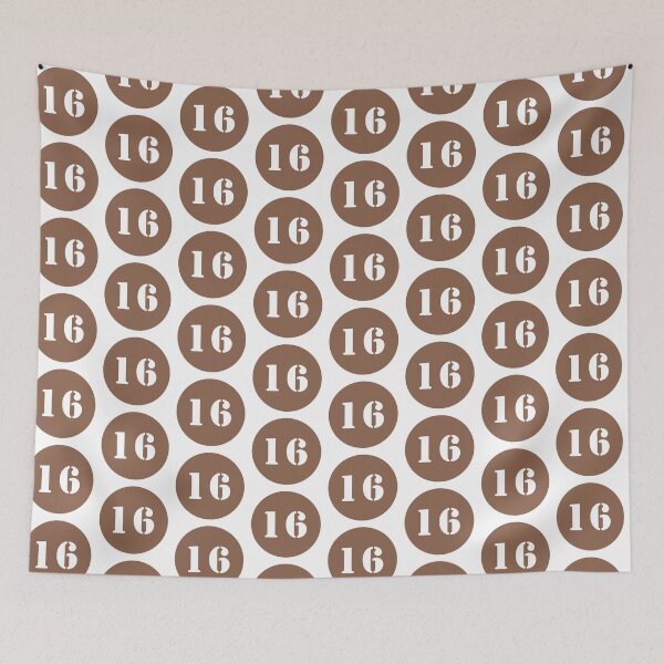 Item preview, Number Sixteen (16) in Brown Circle designed and sold by Ching Teoh.