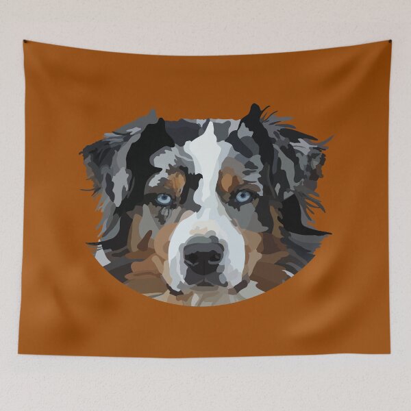 Item preview, Australian Shepherd Hand Drawn Digital Art designed and sold by Lartheviking.