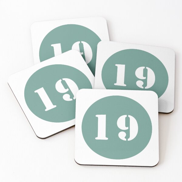 Item preview, Number Nineteen (19) in Olive Green Circle designed and sold by Ching Teoh.