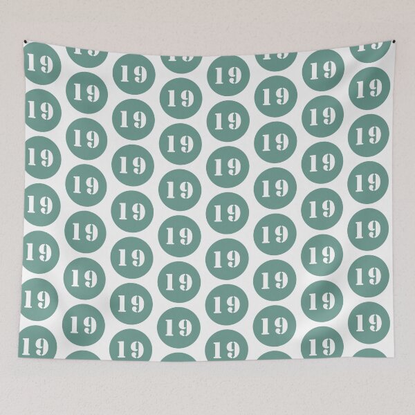 Item preview, Number Nineteen (19) in Olive Green Circle designed and sold by Ching Teoh.