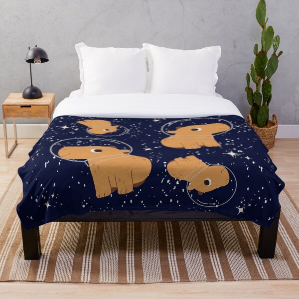 Item preview, Space Capybaras in deep blue designed and sold by ArlacV.