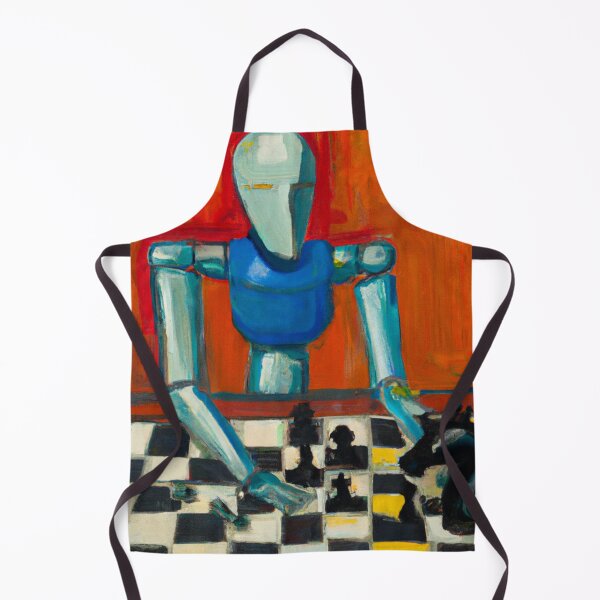 Item preview, An oil painting of a humanoid robot playing chess , artistic illustration of robot and chess designed and sold by Rishabhthinks.