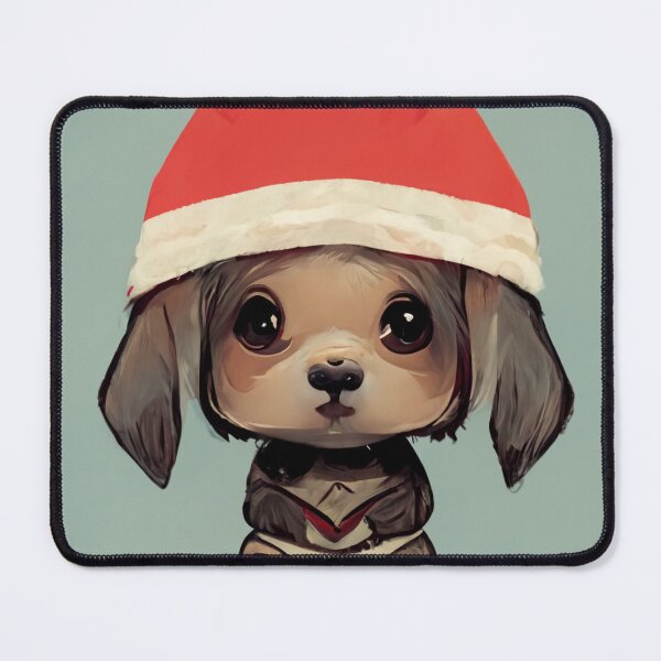 Item preview, Chibi-Style Puppy Wearing a Santa Hat #2 designed and sold by Galviato.