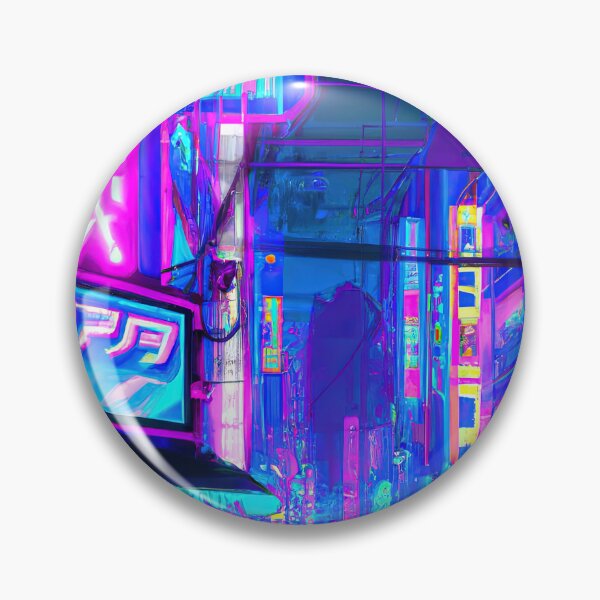 Aperçu de l'œuvre Vue de la rue japonaise au néon 1 créée et vendue par GorjoDesigns.