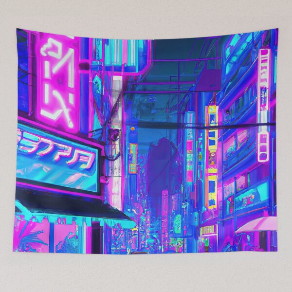 Item preview, Neon Japanese Street View 1 designed and sold by GorjoDesigns.
