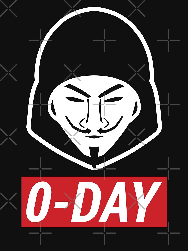 0-Day Cool Red/White Computer Hacker Design by geeksta
