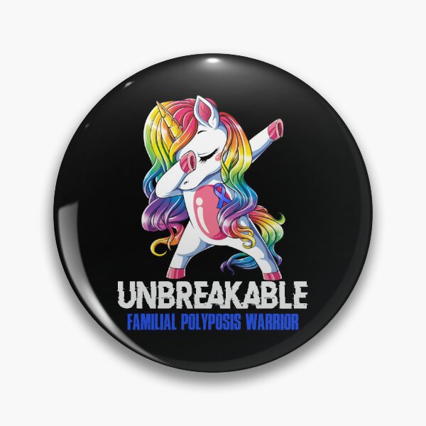 Item preview, Familial Polyposis Awareness - Unicorn Familial Polyposis Warrior Ribbon UNBREAKABLE designed and sold by Fernandezf.
