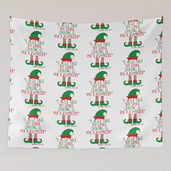 Aperçu de l'œuvre J'aime juste sourire. Le sourire est mon préféré -Buddy the Elf, Elf créée et vendue par Sticker Up.