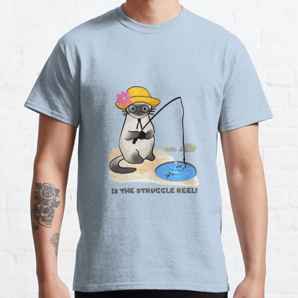 Men's The Struggle Is Reel Fishing Humor Graphic Tee