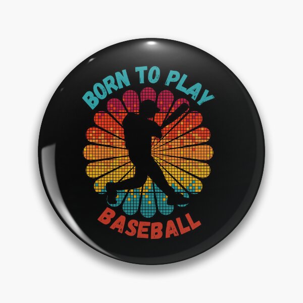 Item preview, Born to Play, Baseball, baseball fan, baseball player, baseball lover, I love baseball, baseball league, baseball mom, baseball dad, retro sunset, vintage sunset baseball, MLB, major league baseball designed and sold by CreativeBuys.
