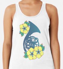 Blaues französisches Horn Racerback Tank Top