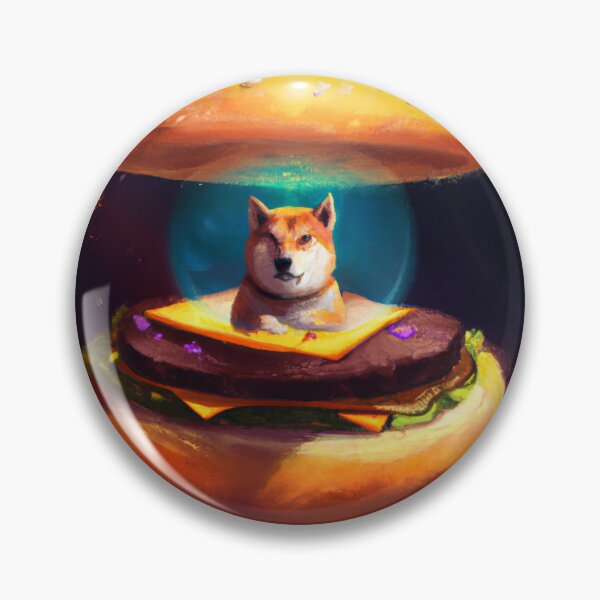 Item preview, Fortune telling Shiba Inu reading your fate in a giant hamburger, illustration perfect for all products designed and sold by Rishabhthinks.