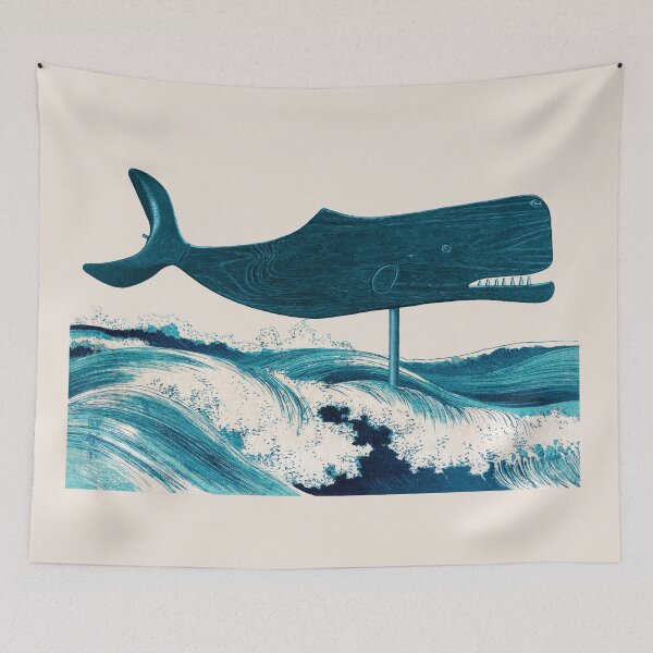 Item preview, Whale and waves collage designed and sold by Ztudio.