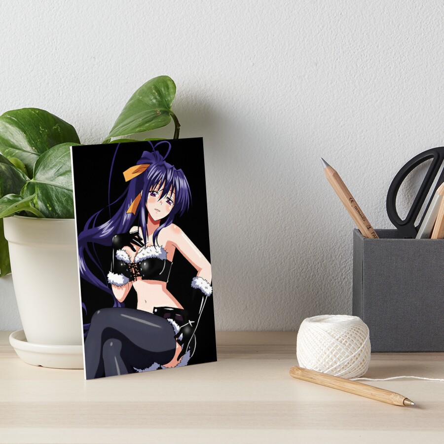 Akeno Himejima High School Dxd Anime Girl Fanart Art Board Print For