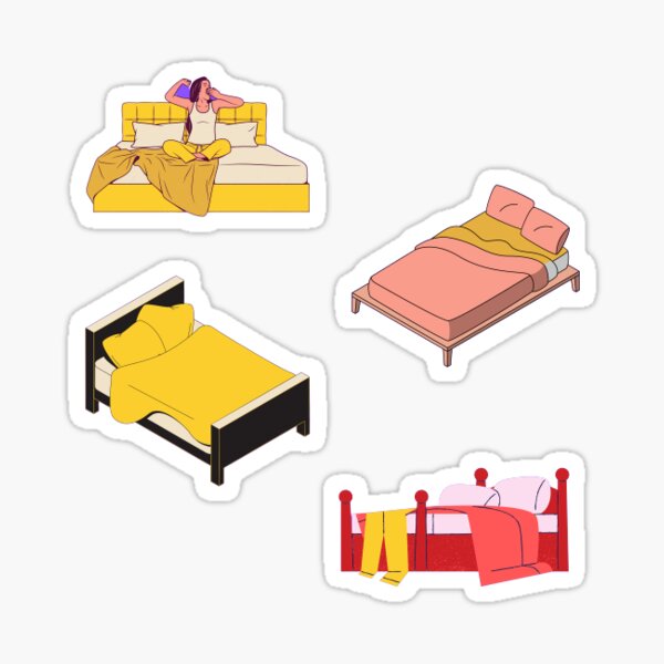 "Don't Make Your Bed art pack" Sticker for Sale by CinderPress Redbubble