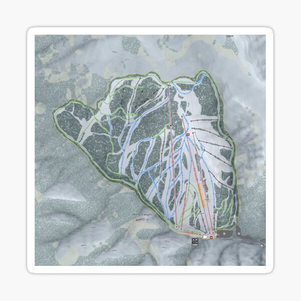 Kelly Canyon Resort Trail Map Sticker For Sale By Mapsynergy Redbubble 2500