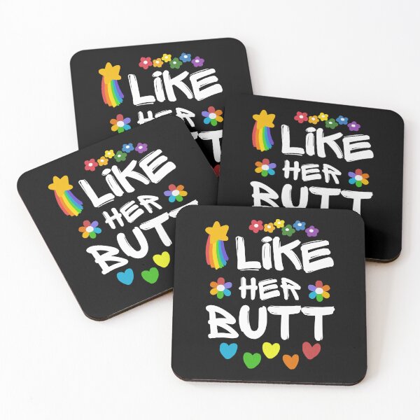 Item preview, LGBT Lesbian Matching Couples Compliment I Like Her Butt Boobs Funny Valentines Day designed and sold by Unicorny-Design.
