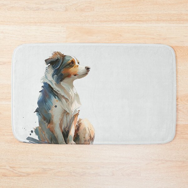 Item preview, Watercolor sitting shepherd dog scene designed and sold by etherElric.