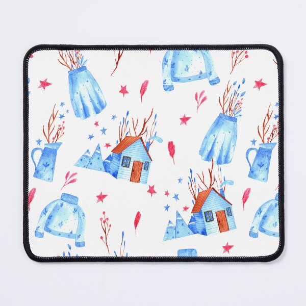 Item preview, Cold winter hygge seamless pattern designed and sold by pinkyfish1010.