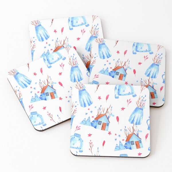 Item preview, Cold winter hygge seamless pattern designed and sold by pinkyfish1010.