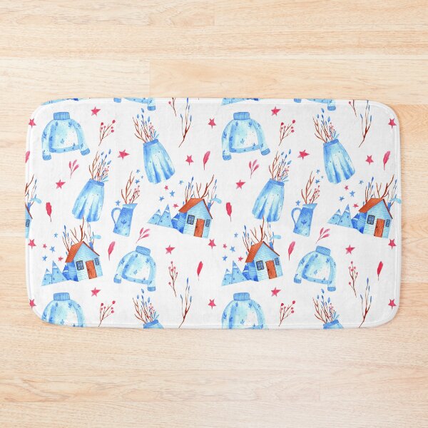 Item preview, Cold winter hygge seamless pattern designed and sold by pinkyfish1010.