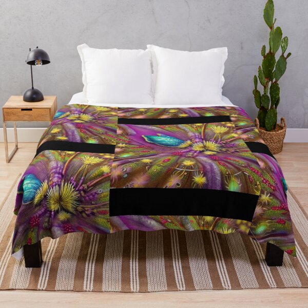 Item preview, Bio-Mechanical AI Fantasy Wildflowers Colorful Design designed and sold by EarthArtDesigns.