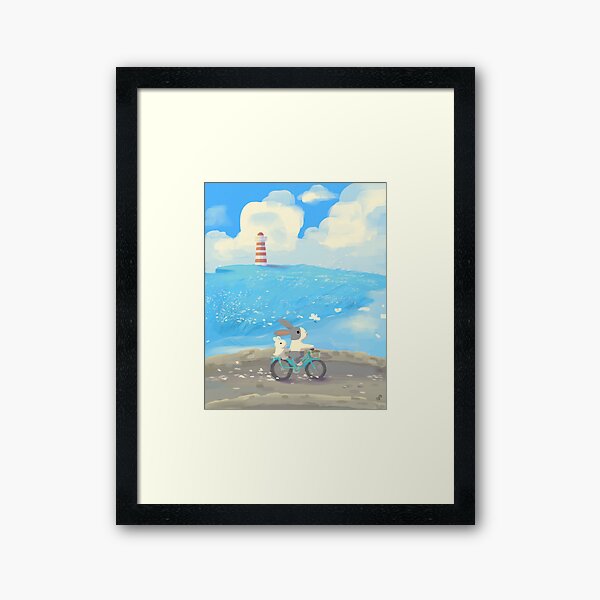 Morning Bike Ride Framed Art Print