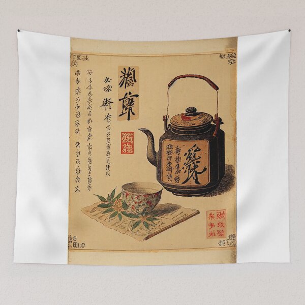 Item preview, Japanese print of tea kettle designed and sold by Patrick Edwards.
