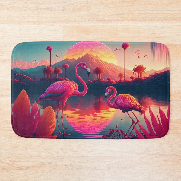 Item preview, Retro Flamingos In The Sun designed and sold by cardinalhill.