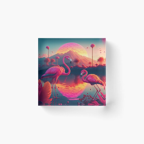 Item preview, Retro Flamingos In The Sun designed and sold by cardinalhill.