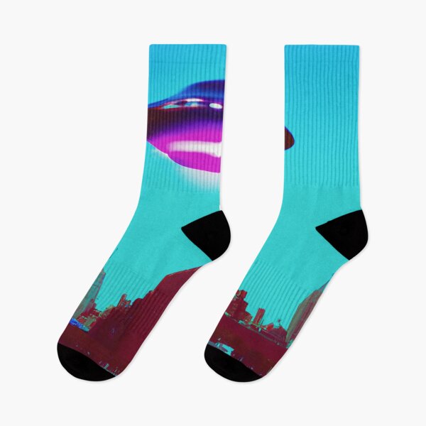Item preview, UFO over city port | retro aesthetic  designed and sold by spinolator.
