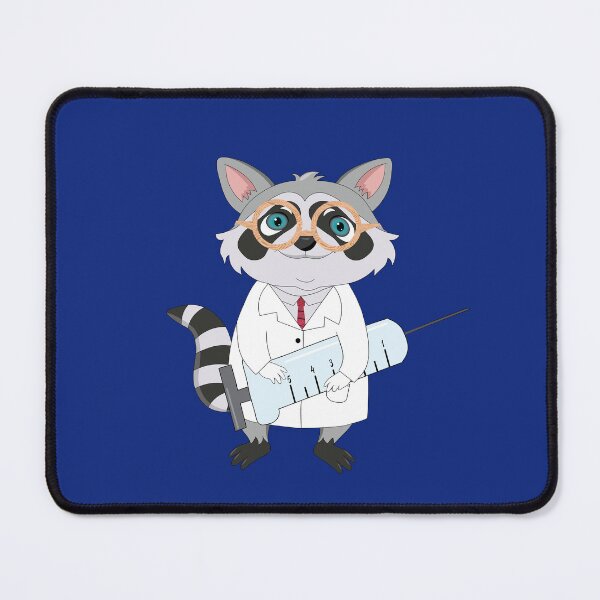 Item preview, Cute Doctor raccoon holding a syringe designed and sold by atedesigns.
