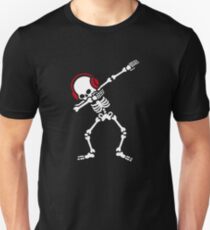 Skelton Dab Dabben Headphones Music Slim Fit T-Shirt