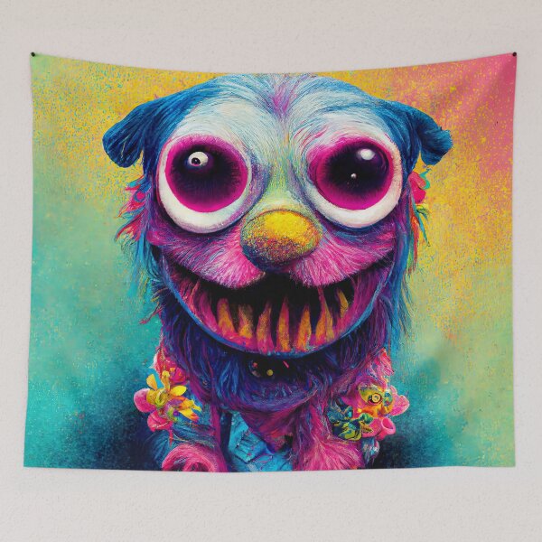 Item preview, Notice Me Senpai! Weirdcore muppet dog designed and sold by Jeremiah Rounds.