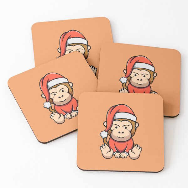 Item preview, Cute Christmas Monkey designed and sold by cubbone.