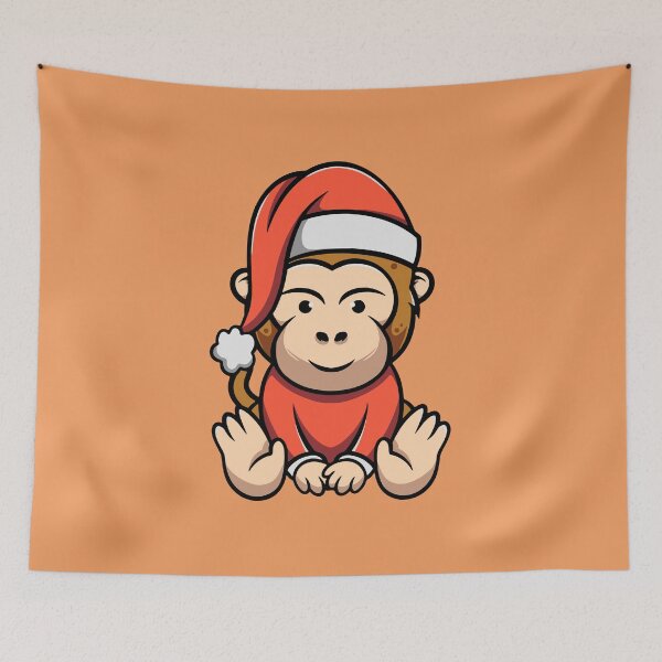 Item preview, Cute Christmas Monkey designed and sold by cubbone.