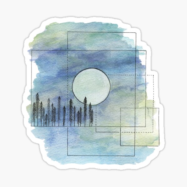 Geometric Forest Sticker