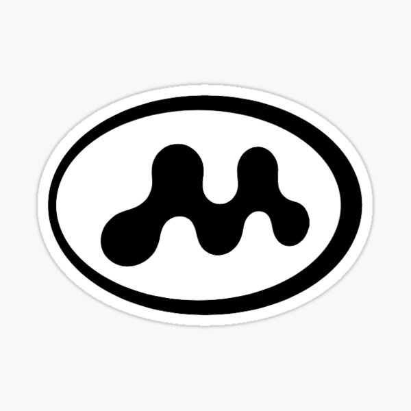 Mowalola black logo Sticker