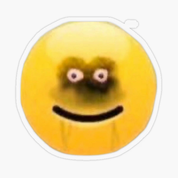 Cursed Stressed Emoji Sticker for Sale by LLFits