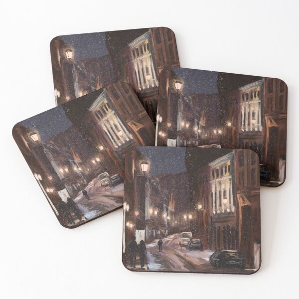 Item preview, Snowy Night in Town designed and sold by kylepeterart.