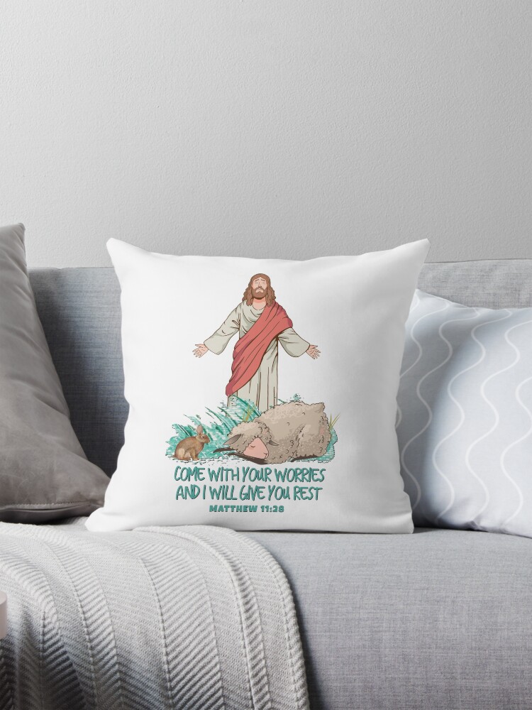 Come to me all you who are weary and burdened, and I will give you rest {Cushion Cover} Come to me all you who are weary and burdened, and I will give you rest {Cushion Cover}
