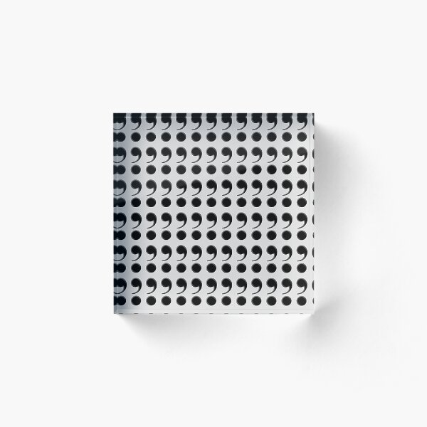 Semicolon Acrylic Block