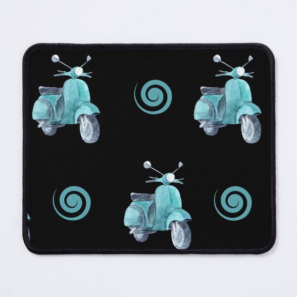Item preview, Retro Blue Scooter on Black designed and sold by Violet Grant.