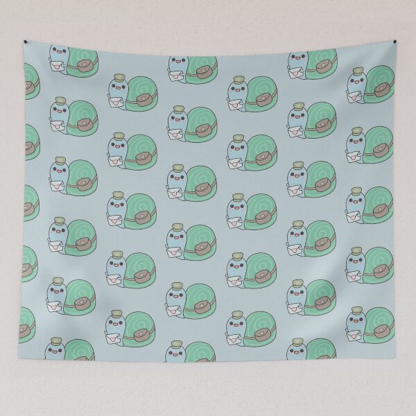 Item preview, Kawaii Snail Mail with Letter, Messenger Bag and little Hat designed and sold by FreyaDraws.