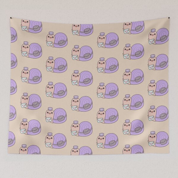 Item preview, Kawaii Snail Mail with Letter, Messenger Bag and little Hat designed and sold by FreyaDraws.