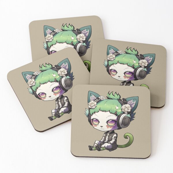 Item preview, Headphone Cats | Kawaii Headphone Cats | Anime Cats | Kawaii Cats | Chibi Cats | Headphone Cats 004 designed and sold by Catcosm.
