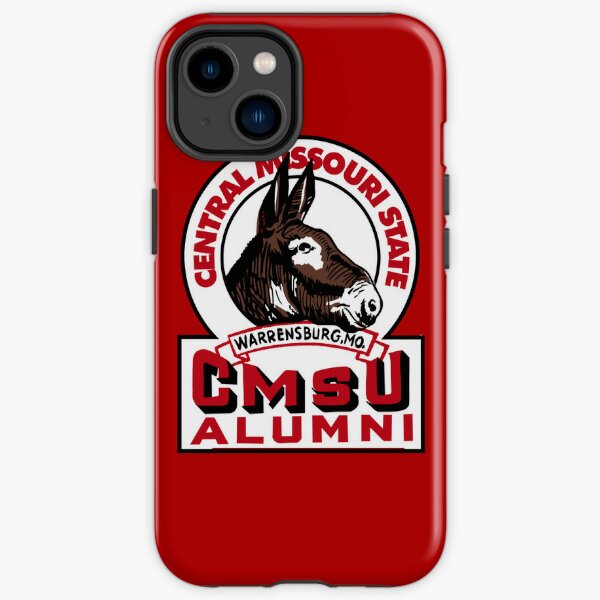 Black Central Missouri Mules iPhone Slim Marble Design Case