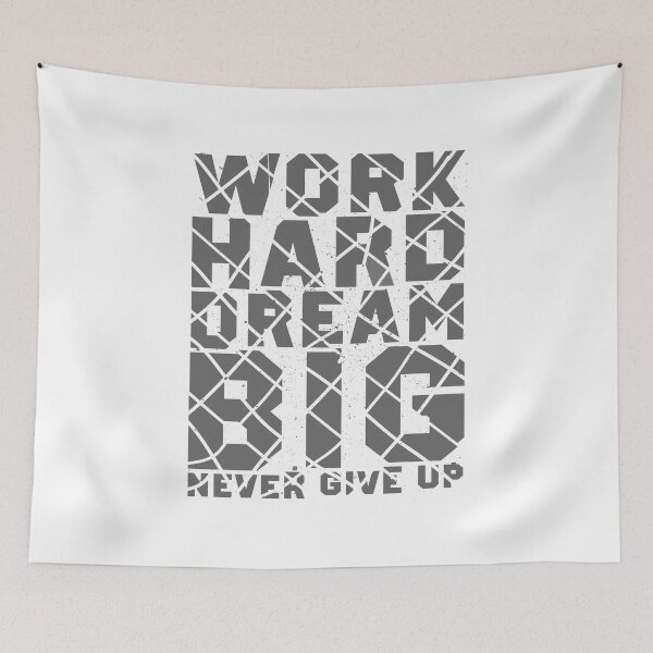 Item preview, work hard dream big funny colored motivation quote designed and sold by hamzablk.