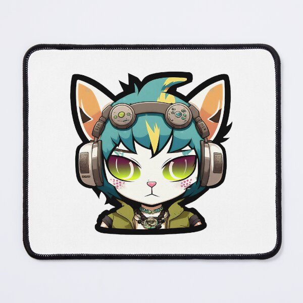 Item preview, Headphone Cats | Kawaii Headphone Cats | Anime Cats | Kawaii Cats | Chibi Cats | Headphone Cats 006 designed and sold by Catcosm.